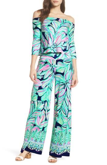 Women's Lilly Pulitzer Weslee Floral Top & Pants - Blue