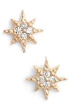 Women's Anzie Mini Starburst Diamond Earrings