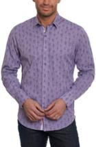Men's Robert Graham Kinderhook Classic Fit Skull Check Sport Shirt - Purple