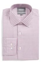 Men's Bonobos Bahen Slim Fit Check Dress Shirt .5 32 - Pink