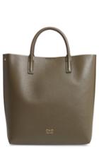 Oad New York Carryall Pebbled Leather Tote - Green
