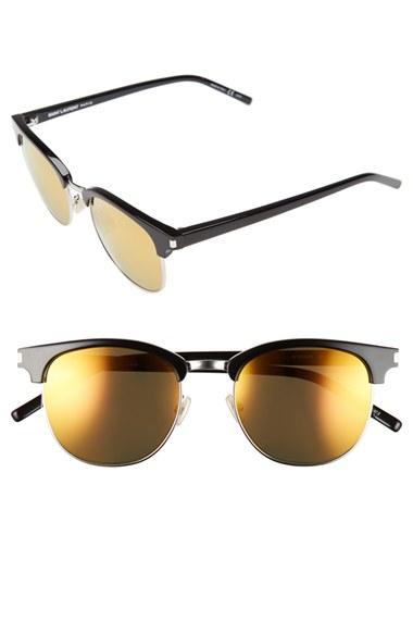 Women's Saint Laurent 'surf' 52mm Sunglasses - Black