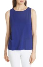 Women's Eileen Fisher Short Organic Cotton Shell - Blue