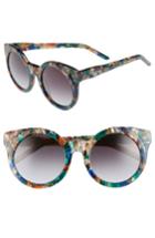 Women's Perverse Mutiny 50mm Gradient Lens Cat Eye Sunglasses - Brown Multi/ Black