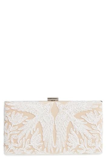 Tadashi Shoji Lace Clutch - White