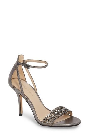 Women's Pelle Moda Karmina Embellished Sandal M - Metallic