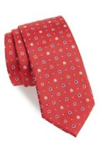 Men's Salvatore Ferragamo Foggia Print Silk Tie, Size - Red