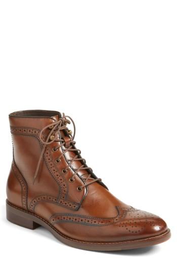 Men's J & M 1850 Meritt Wingtip Boot M - Brown