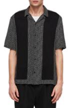 Men's Allsaints Grid Classic Camp Shirt