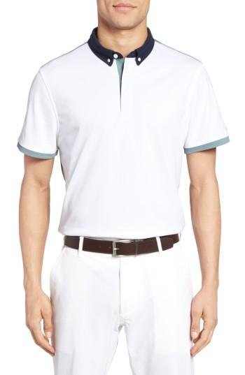 Men's Ag The Deuce Colorblock Pique Polo, Size - Green