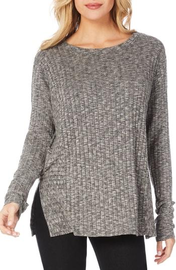 Women's Michael Stars Jasper Poorboy Scoop Neck Top, Size - Grey