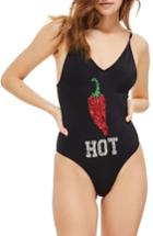 Women's Topshop Chili Sequin Embellished Swimsuit Us (fits Like 0) - Black