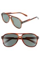 Men's Quay Australia Magnetic 55mm Anti-reflective Polarized Sunglasses - Orange Tortoise / Green Lens