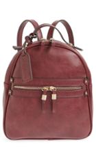 Sole Society Zypa Faux Leather Backpack - Red