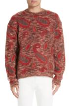 Men's Lemaire Mohair Blend Paisley Sweater - Red