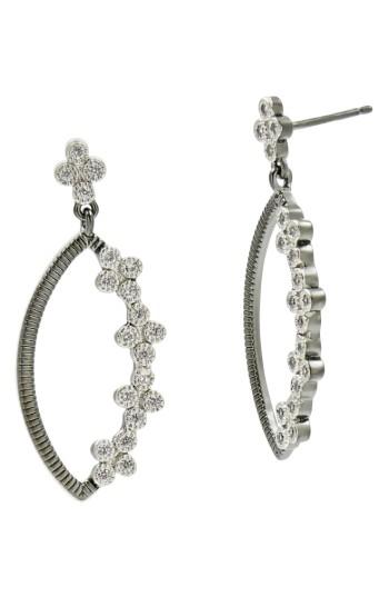 Women's Freida Rothman Industrial Finish Marquise Drop Earrings