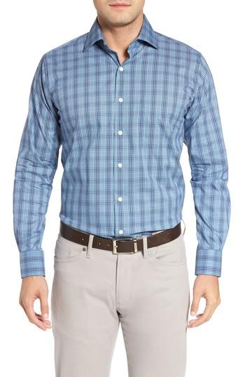 Men's Peter Millar Classic Fit Crown Comfort Homestead Glen Sport Shirt - Coral
