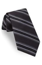 Men's Ted Baker London Jetset Stripe Silk Tie, Size - Grey