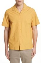 Men's Saturdays Nyc Canty Woven Camp Shirt - Yellow
