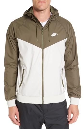 Men's Nike 'windrunner' Colorblock Jacket, Size - Grey