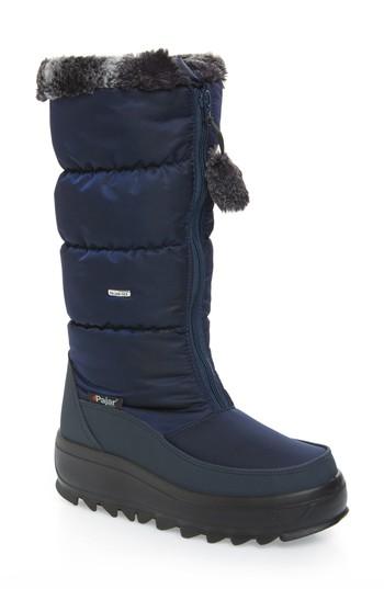 Women's Pajar Toboggan 2 Faux Fur Trim Insulated Waterproof Boot -6.5us / 37eu - Blue