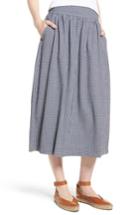 Women's 1901 Smocked Waist Midi Skirt, Size - Blue