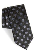 Men's Nordstrom Men's Shop Matteo Floral Silk Tie, Size - Black