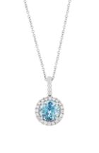 Women's Bony Levy Diamond & Aquamarine Pendant Necklace (nordstrom Exclusive)