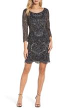 Petite Women's Pisarro Nights Embroidered Cocktail Dress P - Black