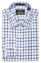 Men's Nordstrom Men's Shop Smartcare(tm) Classic Fit Check Dress Shirt .5 33 - Brown