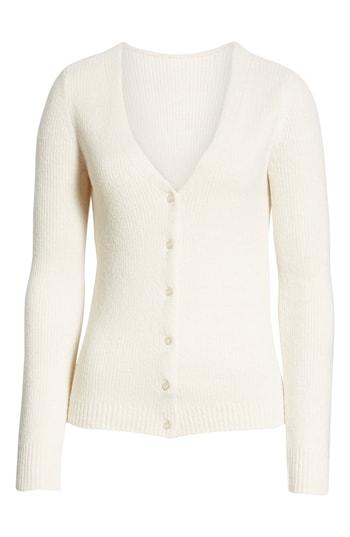 Women's Treasure & Bond V-neck Button Front Cardigan - Beige