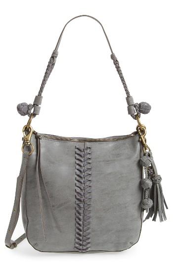 Elle & Jae Gypset Zaragoza Faux Leather Crossbody Hobo - Grey