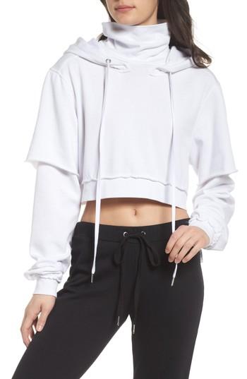 Women's The Laundry Room Good Hood Crop Hoodie - White