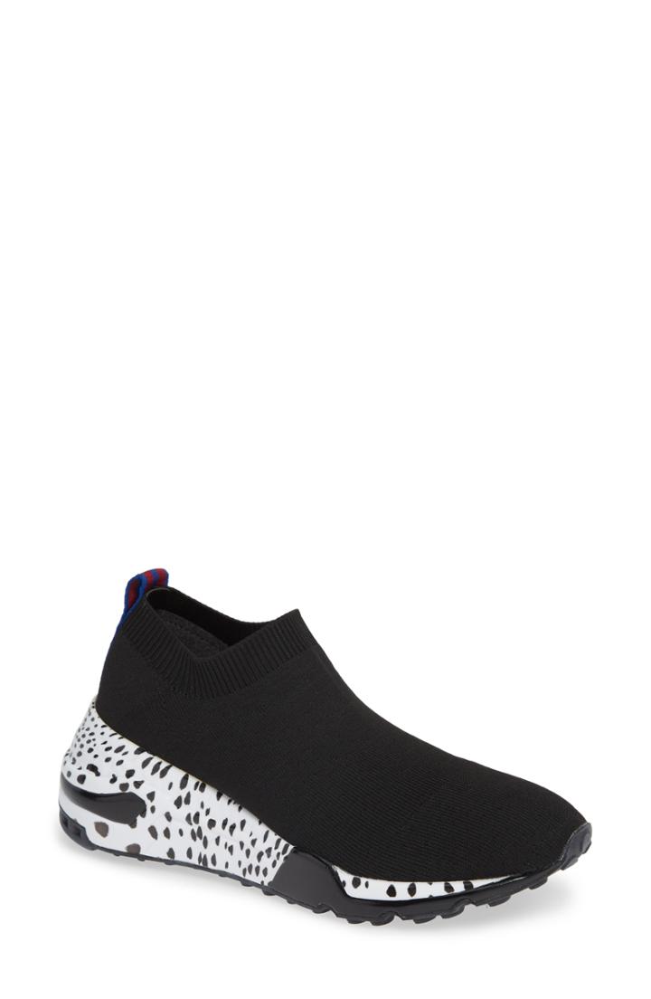 Women's Steve Madden Cloud Sock Wedge Sneaker .5 M - Black