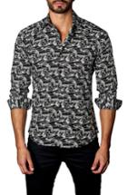 Men's Jared Lang Trim Fit Sedans Sport Shirt, Size - Black