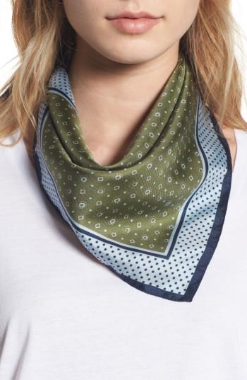 Women's J.crew Jenny Foulard Silk Bandana, Size - Green