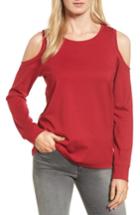 Women's Gibson Cold Shoulder Sweatshirt - Red