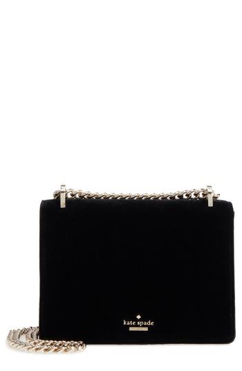 Kate Spade New York Watson Lane Marci Velvet Clutch - Black