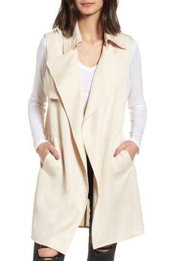Women's Vigoss Zoe Longline Trench Vest - Beige