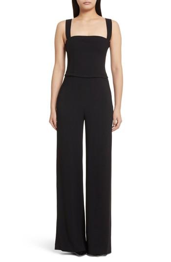 Women's Theory Rosina Bustier Crepe Jumpsuit - Black