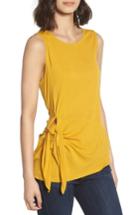 Women's Trouve Side Tie Knit Top - Yellow