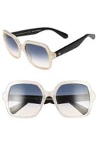 Women's Kate Spade New York 'katels' 54mm Sunglasses - Opal/ Gold Glitter