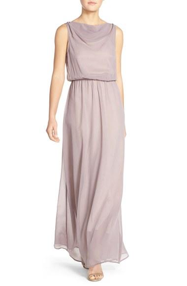 Women's Paper Crown By Lauren Conrad 'springfield' Cowl Neck Chiffon Gown