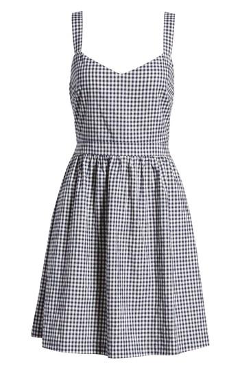 Women's Sezane Austin Back Tie Gingham Sundress Us / 34 Fr - Blue