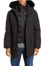 Men's Ugg Butte Water-resistant Down Parka With Genuine Shearling Trim