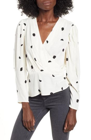 Women's Astr The Label Mia Dot Top - Ivory