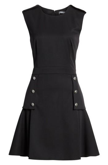 Women's Alexander Mcqueen Military Peplum Dress Us / 48 It - Black