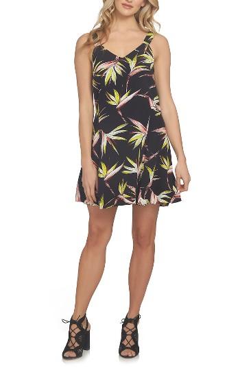 Women's 1.state Floral Print Dress, Size - Black