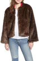 Women's Levi's Made & Crafted(tm) Jetsetter Crop Faux Fur Bomber Jacket - Brown