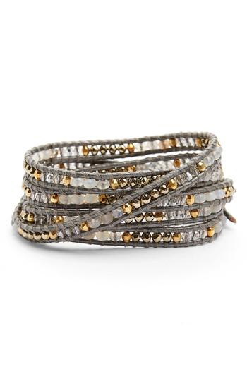 Women's Chan Luu Semiprecious Stone Leather Wrap Bracelet